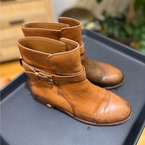Tory Burch Brown Leather Ankle Boots
